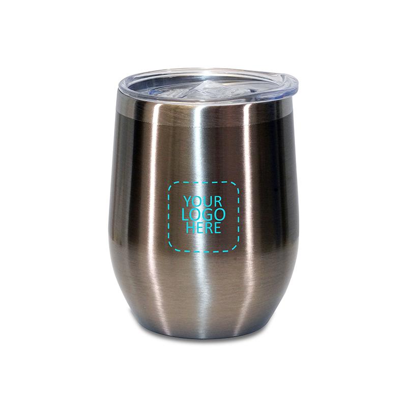 Vaccuam Insulated Coffee Mug With Clear Lid And Anti Slip Base Silver